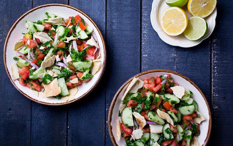 Fattoush Salad with Cucumber