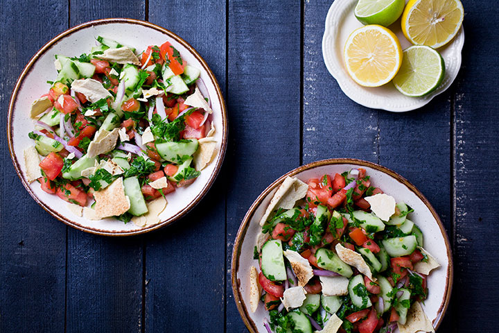 Fattoush Salad with Cucumber