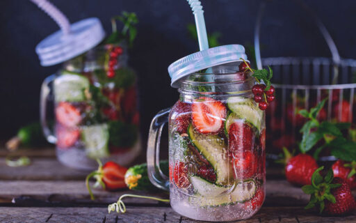 Strawberry Fizz with Cucumber