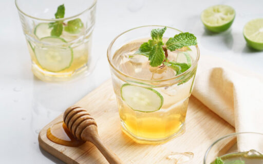 Cucumber Iced Tea in Glass