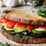 Grilled Veggie Sandwich with Pesto-Feta Mayo